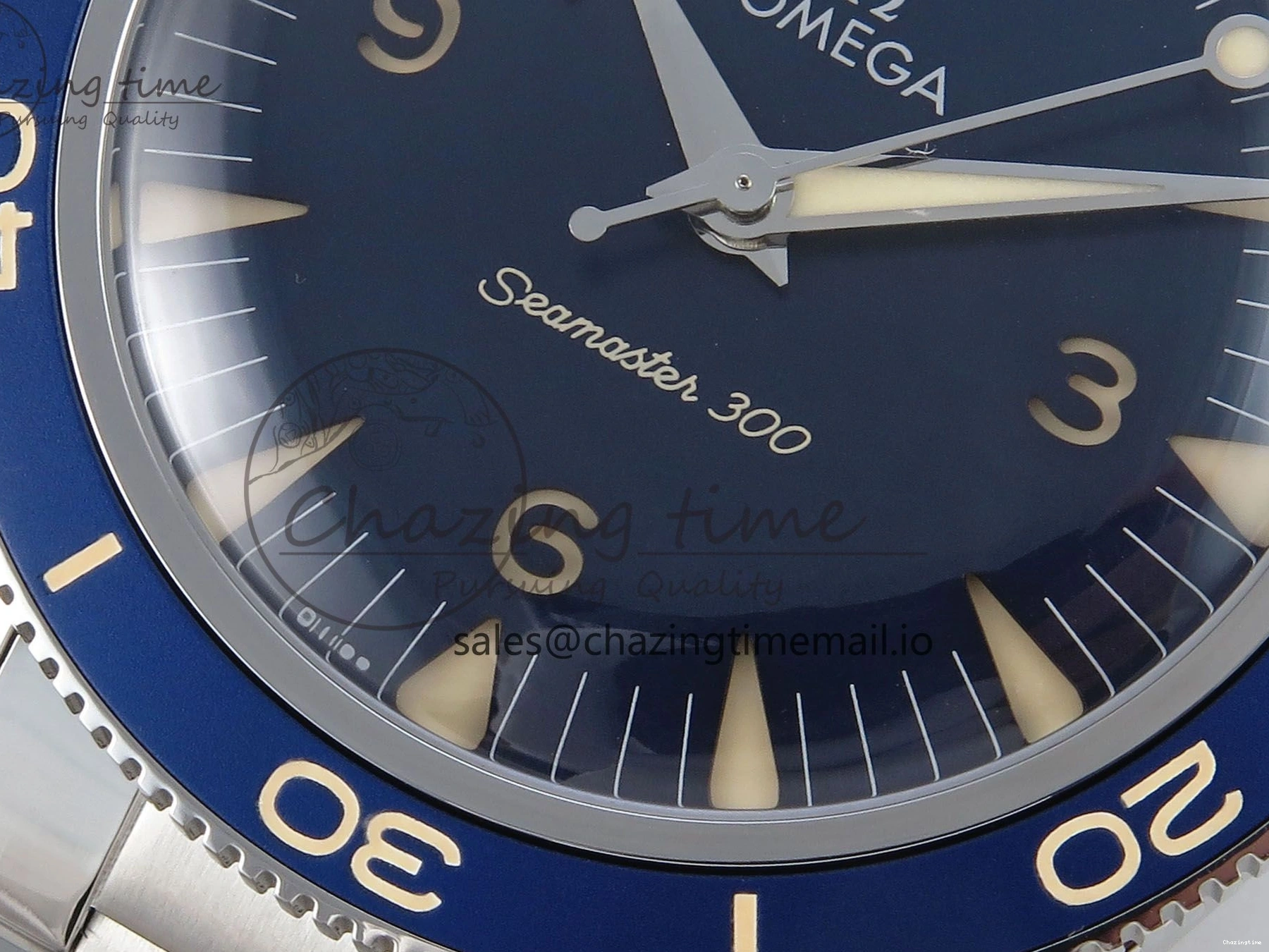 0401 Elegant Seamaster 300 Heritage SS VSF 1:1 Best Edition Blue Dial on SS Bracelet A 7701